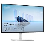 Dell 27 Plus QHD Monitor - S2725DSM - 27' (2560x1440) IPS 144Hz 1ms FreeSync, 99% sRGB, 1500:1 Kontrast, 2x3W Lautsprecher, Eye Comfort, Höhenverstellbarer Standfuß, HDMI DP, 3 Jahre Garantie - Weiß