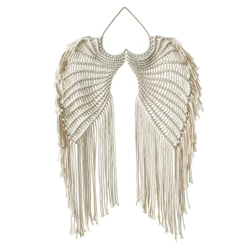 Tapisserie macramé coton pur ailes d'ange poésie murale