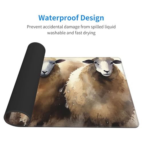 Tapis de souris de jeu sans glissement grand format pour protéger le bureau - 3
