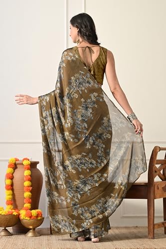 Image of MIRCHI FASHION Saree for Woman Chiffon Tie Dye Printed | Lightweight Daily Wear Women's Sari with Unstitched Blouse Piece (Available in 10 Colors)