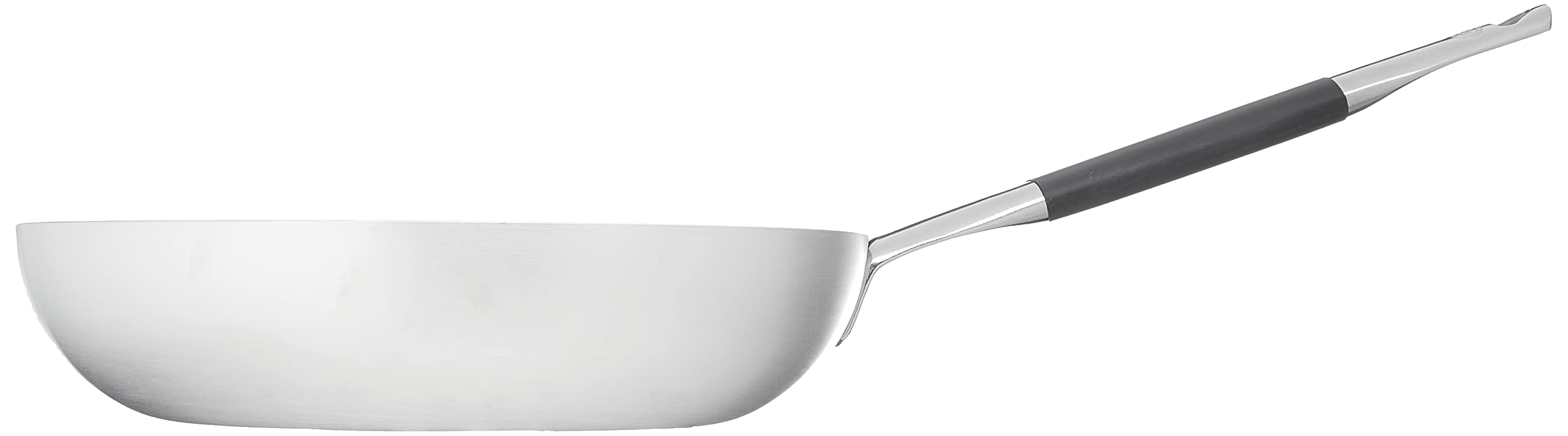 Pentole Agnelli ALSA111BINF32 Padella Svasata Alta a Saltare in Alluminio, Manico Inox, 32 cm