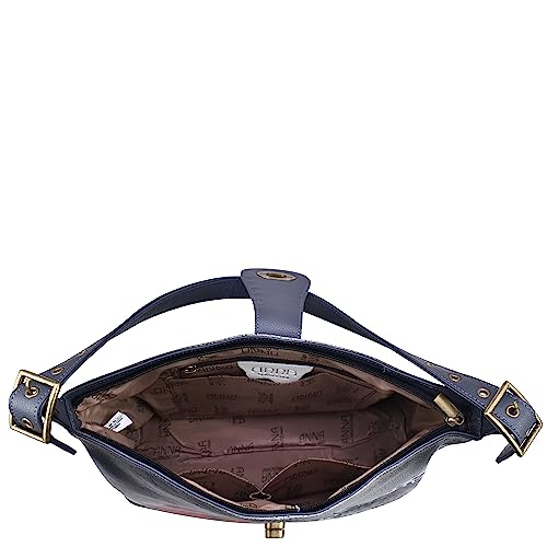 Image of Anna by Anuschka Women's Hand-Painted Genuine Leather Studded Side Hobo