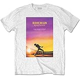 rockoff trade queen bohemian rhapsody (back print) t-shirt, bianco (white white), large uomo