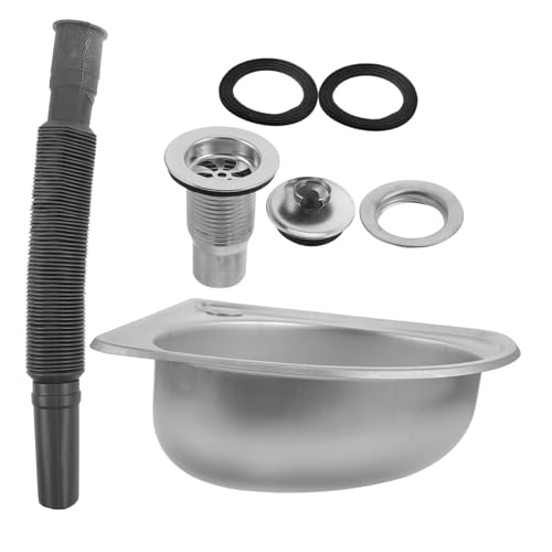 Ciieeo 1 Juego De Fregadero Para Caravana Fregadero De Un Solo Seno Para Autocaravana Pequeño Verduras Pequeño Bar Esquina Cocina