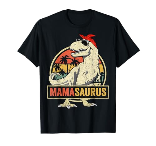 Mamasaurus T Rex Dinosaur Mama Saurus Family Matching Women T-Shirt
