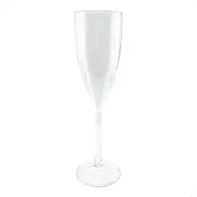 Taça de Champanhe 180ml em Acrílico para Festas Casamentos - 15 Unidades