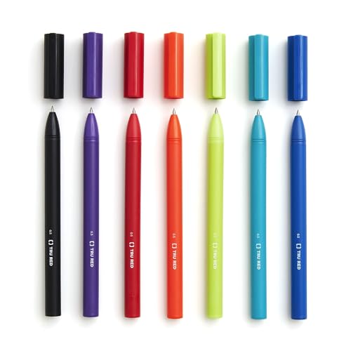 TRU RED Bolígrafos gel punta fina 0.5mm colores surtidos 24 pzas miniatura 2