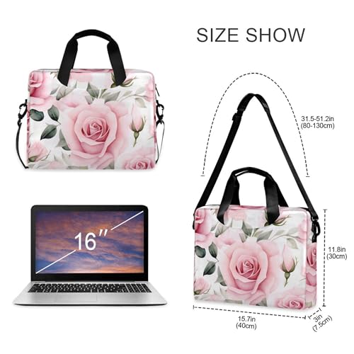 Funda para portátil con flores rosas 13-15.6 pulg miniatura 4