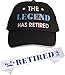 Male Retirement Gifts, Officially Retired Sash and Hat Baseball Cap Blue,Retirement Sash for Retired Event & Work Party, Retirement Hats for Men, Retirement Gifts for Men (Blue)