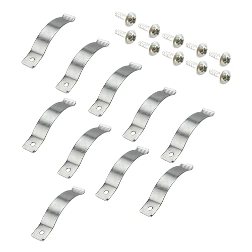 10 x Picture Frame Spring Clips Zinc Plated Steel Spring Retaining Clips Frame Fasteners Picture Frame Hardware Turn Clips with Screws 46mm