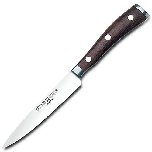 Wusthof IKON Utility Knife, 4.5 inches, Brown