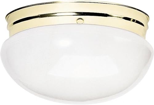 Miniatura 2 de NUVO SF76605 Dos montaje empotrado de la seta ligera, níquel cepilladovidrio blanco