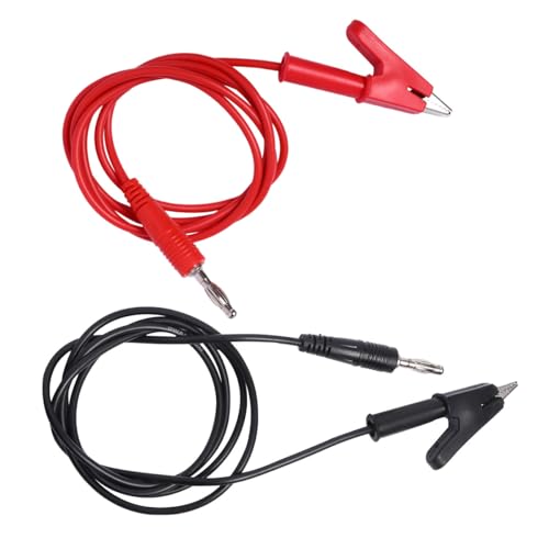 LIFKOME 4mm�a18AWG�e�X�g���[�h 2�{�Z�b�g �o�i�i�v���O ���j���N���b�v �ԍ� �d�C����p 1m�R�[�h �����Y�Ǝ����@��p