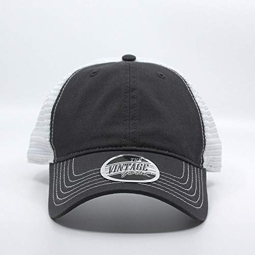 Image of The Vintage Year Washed Cotton Unstructured Soft Mesh Adjustable Trucker Baseball Cap