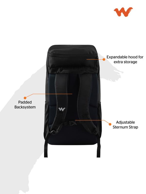 Image of Wildcraft Travel Pro 30 Casual Backpack for Mens & Womens | Unisex Hiking Backpack (30 liter,Black)
