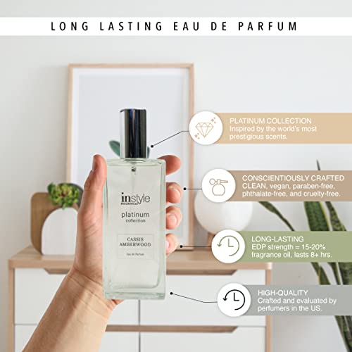 Instyle Fragrances | Inspired By Mfk’s Baccarat Rouge 540 | Platinum Collection | Cassis Amberwood | Women’s Eau De Parfum | Clean, Vegan, Paraben, Phthalate Free | Never Tested On Animals | 3.4 Fl Oz #TOP5