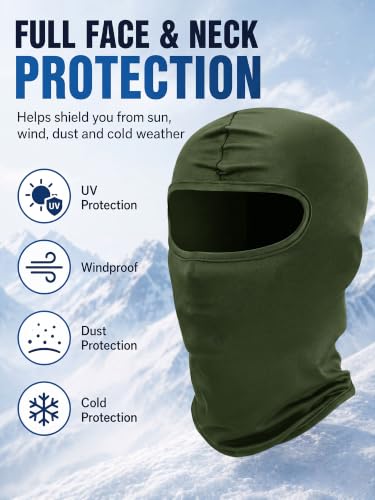 Image of SATINIOR 6 Pcs Ski Mask Cover Balaclava Full Face Mask Summer Face Cover UV Windproof Balaclava for Men Women Outdoor Sports
