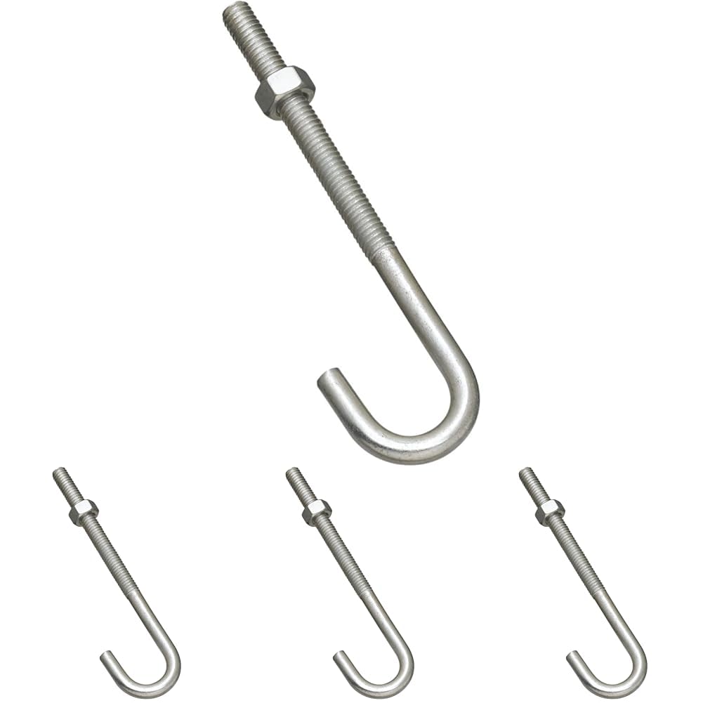 National Hardware N232-926 2195BC J Bolt in Zinc Plated (Pack of 4)