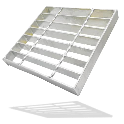 Image of Galvanized Steel Drain Grate, Driveway Channel Cover 18x18 in