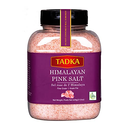 Tadka - Himalayan Pink Salt Fine Grain 620g Premium & Natural Pink Salt Contains 84 Trace Minerals Supreme Quality Fine Grain All-Natural Salt For Cooking
