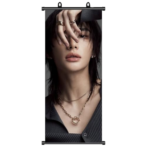 Stray Kids Poster, Stray Kids Hyunjin Scroll Picture, StrayKids Fan Item, StrayKids Hyunjin Scroll Poster, Birthday Decoration, Fabric for Wall Decoration, 70 x 30 cm Stray Kids Poster, Stray Kids Hyunjin Scroll Picture, StrayKids Fan Item, StrayKids Hyunjin Scroll Poster, Birthday Decoration, Fabric for Wall Decoration, 70 x 30 cm