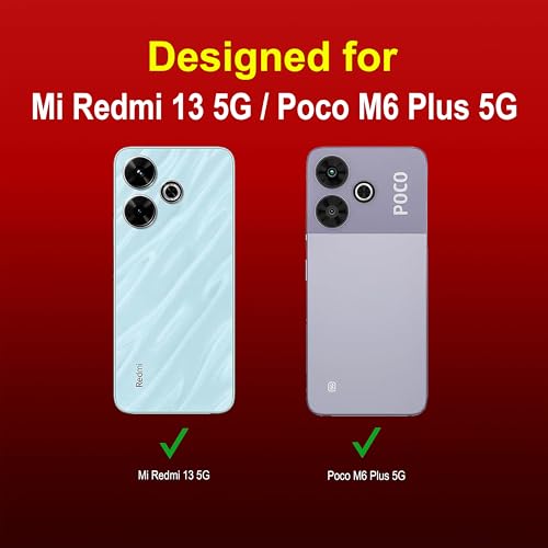 Image of Zapcase Back Case Cover for Mi Redmi 13 5G | Compatible for Mi Redmi 13 5G Back Cover | Liquid Silicon Magic Case with Camera Protection | Red