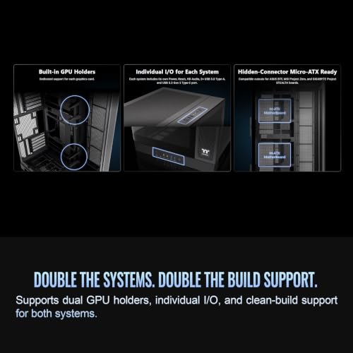 Image of Thermaltake Capo X, Dual System Chassis, mATX /mITX, Curved TG, Black