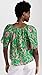 VELVET BY GRAHAM & SPENCER Womens Liliana Printed Cotton Voile Top Shirt, Green, X-Small US