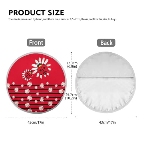 Image of Steering Wheel Cover Sunshade Reflect UV Sun and Heat Ladybug Daisy Car Interior Sunshade Easy Installation Auto Interior Protector Universal for Cars Truck SUV Van