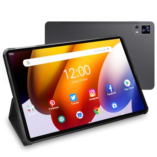 VASOUN Tablette 12 pouces, tablette Android 13 PC, 2K FHD+, 12 pouces 256 Go avec étui en cuir, 4G LTE 5 GHz Dual WiFi, Octa-Core, double appareil photo, 5 MP...