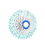 ロード/グラベルバイク用超軽量11-34T HGカセット、11S/12S CNCフライホイール、12Tスプロケット(32T,Azury Silver,12 SPEED)