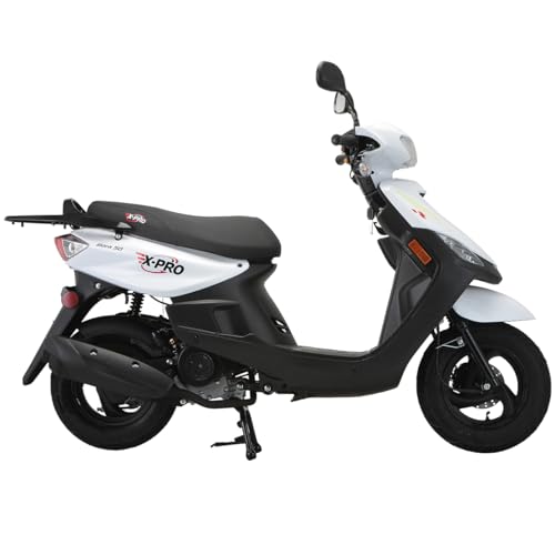 Image of X-PRO Bora 50cc Gas Moped Scooter for Adults - Automatic Transmission, 4‑Stroke Engine, Street Legal with Headlight, Rear Trunk, Front /Rear Suspension & DOT Tires
