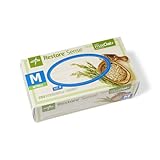 Medline Restore Sense Green Powder-Free Nitrile Exam Gloves with maxOat+, Size Medium, Box of 250