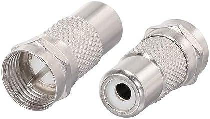 Superbat F Male Coax to RCA Female Connector Convertor Adapter for TV Atari 2600/7800, C64 Mini, Commodore, Sega, Colecovision Game System 2-Pack