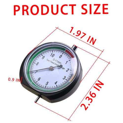 Image of Bittwee Tire Tread Depth Gauge, Stainless Steel Tire Measure Device Tire Measure Tool, Automotive Tools tire Pointer Monitor, Auto Tyre Depth Tester Tread Depth Indicator for Motorcycle Car
