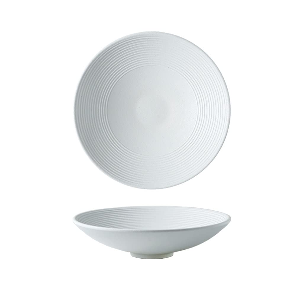 WOTZOV Salad Fruit Bowl Ceramic Salad Bowl Vegetable And Fruit Bowl Household Large Bowl Salad Bowl Soup Noodle Bowl Ramen Bowl Ramen Bowl，A2pc Large