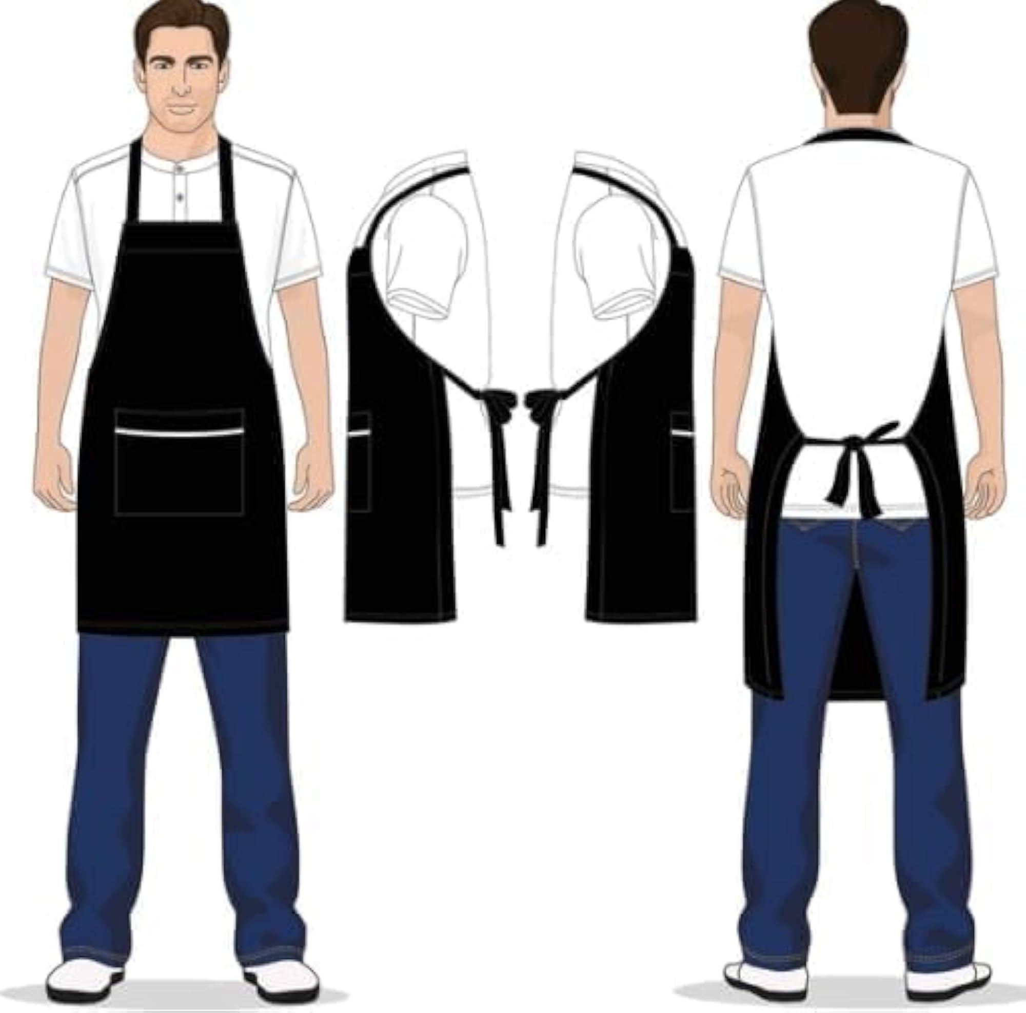 Disposable Non Woven Apron for Food Handling & Cleaning