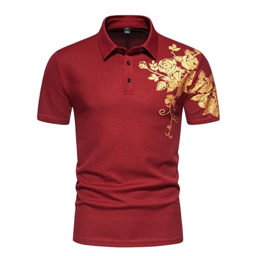 T-shirt d'été confortable type polo pour homme à coupe droite sobre