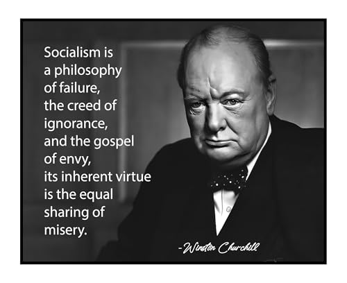 Posterizer 1 pcs - Socialism is a Philosophy of Failure - Winston Churchill - Famous Figures Art Collection - Quotes - Living Room Bedroom Decor - 08x10 unframed wall art