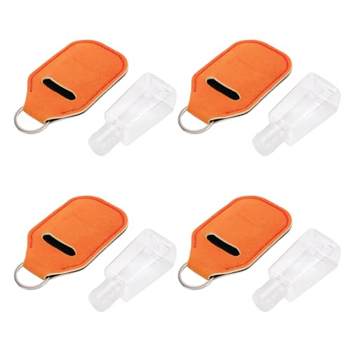 Contenants de liquide portables 30ml avec pochette néoprène orange pour voyage et sport