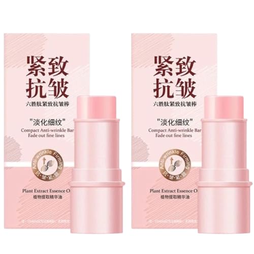 2PCS Contorno De Ojos Antiarrugas Mujer Barra, 5,5g Crema Antiarrugas Contorno Stick, Reduce Arrugas Del Cuello Líneas De Expresión Alrededor De Los Ojos, Aplicar En Las Mejillas, La Nariz, El Cuello