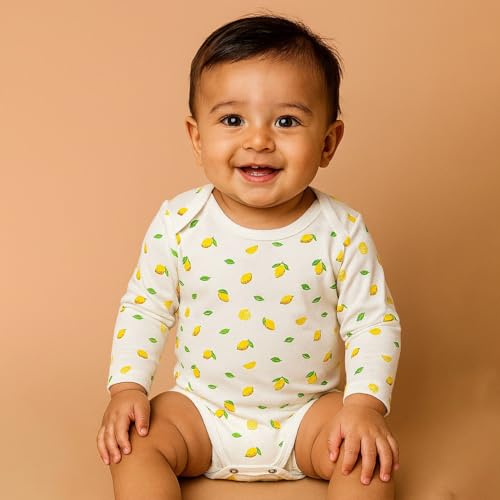 Image of MOM'S HOME Baby's Organic Cotton Soft Full Sleeve Onesie /Bodysuit | Multicolour | Pack of 3