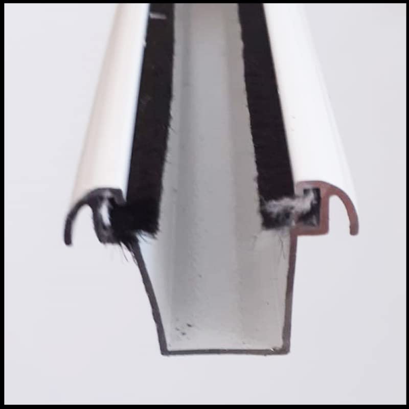 Pack 2 Guías v25 de Aluminio con Embudo de PVC para Embutir de Persiana Enrollable | Aluminio| PERTONI TENDE (Pack DE 2 GUIAS DE 210cm.)
