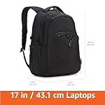 Amazon Basics Travel Laptop Backpack for 17 in / 43.1 cm Laptop, Black - Image 4