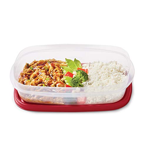 Rubbermaid Easyfindlids Meal Prep Containers, 5.5 Cup, Red #TOP2