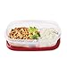 Rubbermaid EasyFindLids Meal Prep Containers, 5.5 Cup, Red