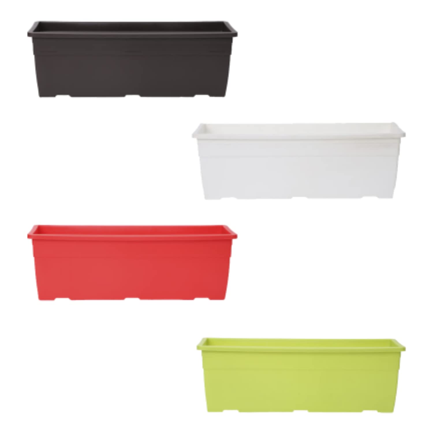 Hug A Plant | Reca 40cm Rectangle Window Planter | Pot for Home & Garden (40CM | 15.7INCH, Pack of 4, Multicolor) (B0B889ZNPH) Amazon Price History, Amazon Price Tracker