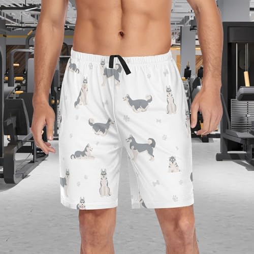 visesunny Mens Pajama Shorts Soft Sleep Pants Breathable Summer Cool Lounge Sleepwear with Pockets S-XXL3