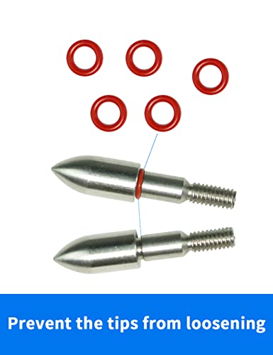Longbowmaker 100 Pcs O-Rings Broadhead Archery Arrowhead O Rings Replacement Rubber Bands Keep Tight For Hunting Shooting Target-Red #TOP3