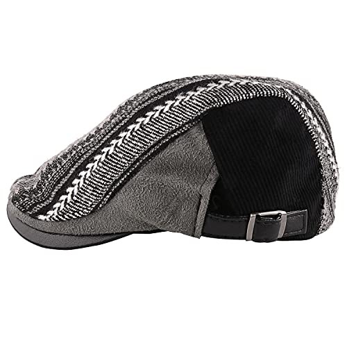 Image of M MOACC Men Beret Hat Cotton Adjustable Newsboy Hats Cabbie Gatsby Cap Driving Flat Caps